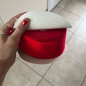 Berwick Velvetine ribbon bright red lots and lots!